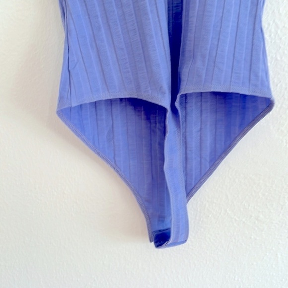 Jonathan Simkhai  Revolve Size S Purple Boho y2k Streetwear Thong Bodysuit - Picture 4 of 7